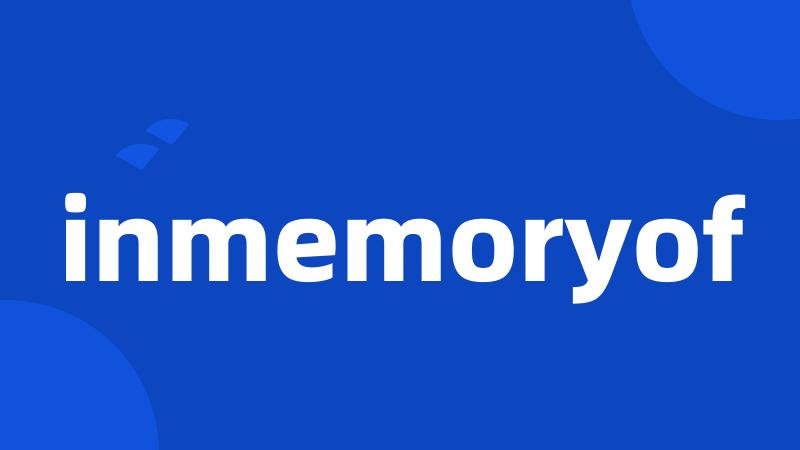 inmemoryof