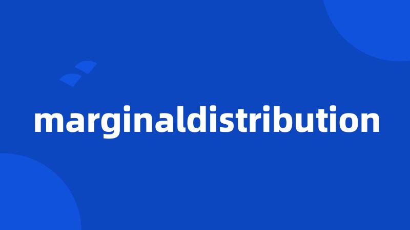 marginaldistribution