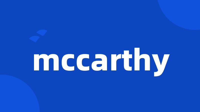 mccarthy