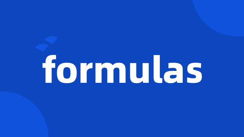 formulas