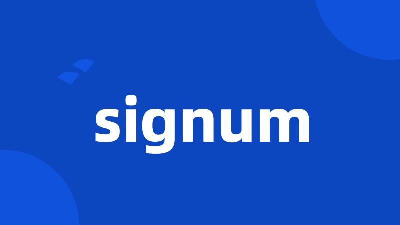 signum