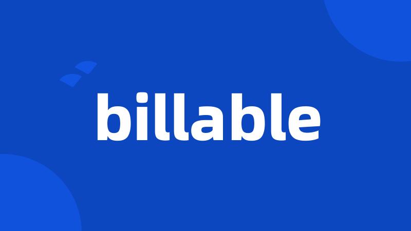 billable