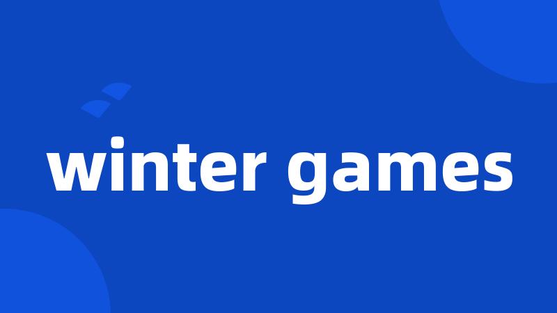 winter games