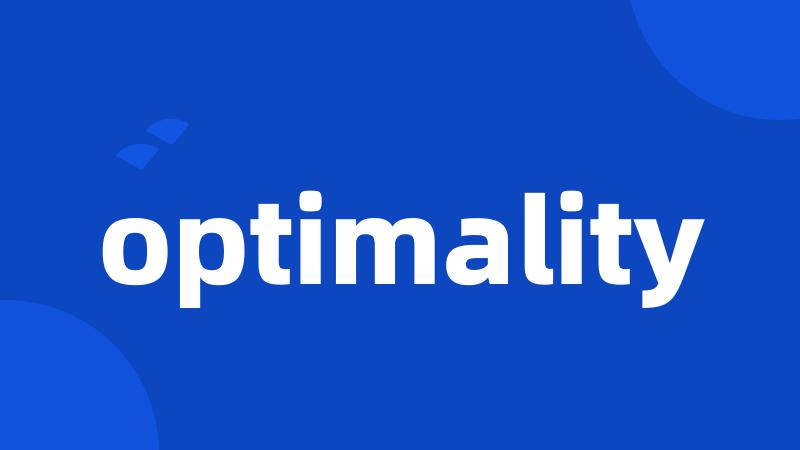 optimality