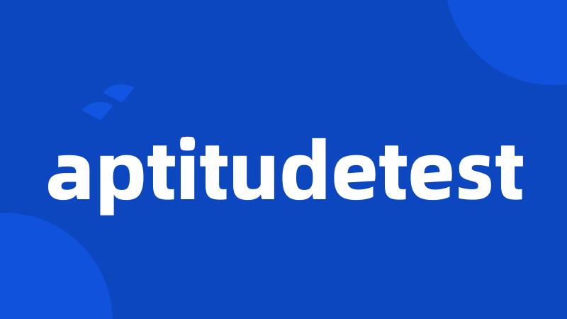 aptitudetest