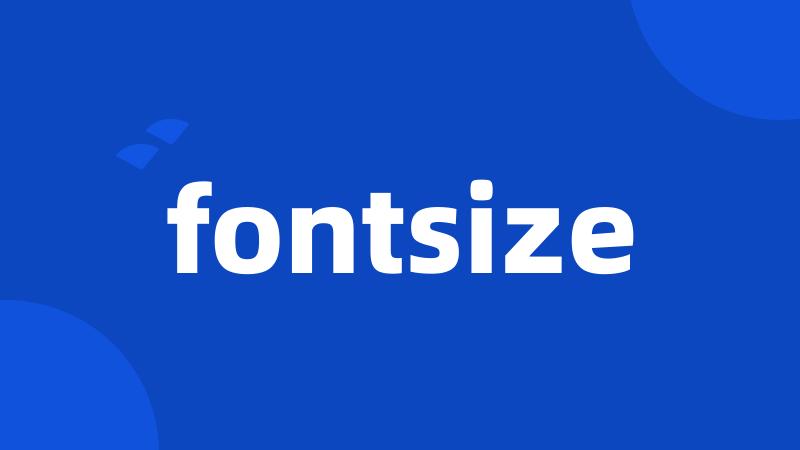 fontsize