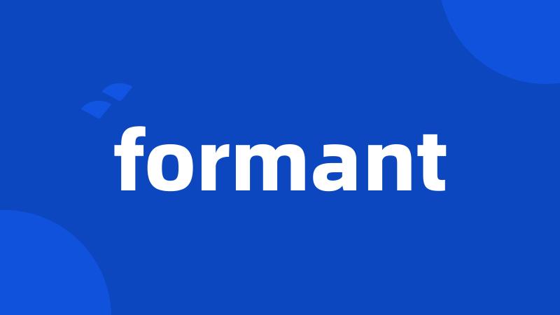 formant