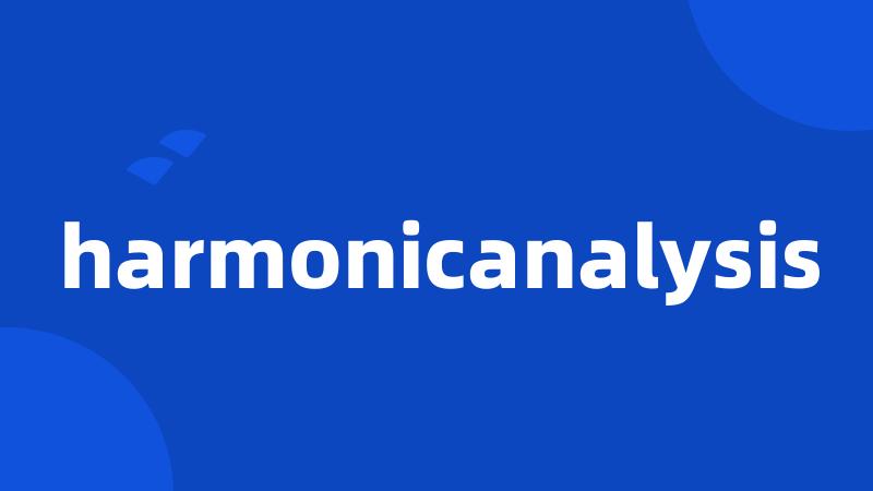 harmonicanalysis