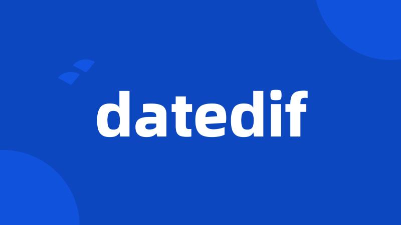 datedif