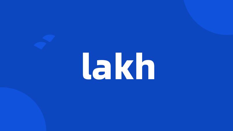 lakh