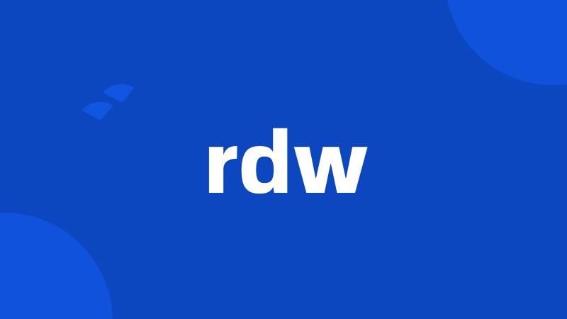 rdw