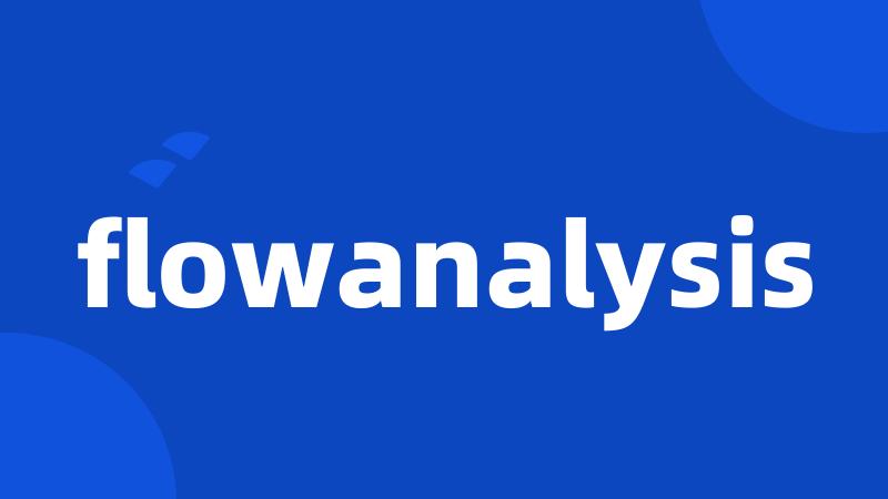 flowanalysis