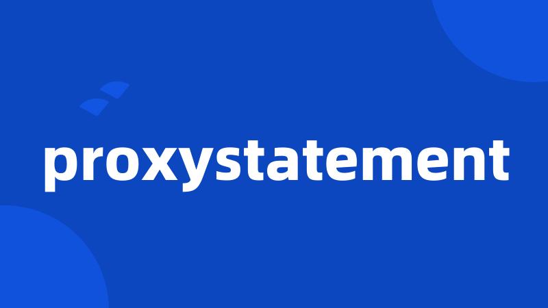 proxystatement