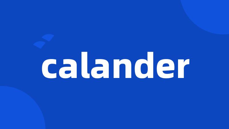 calander