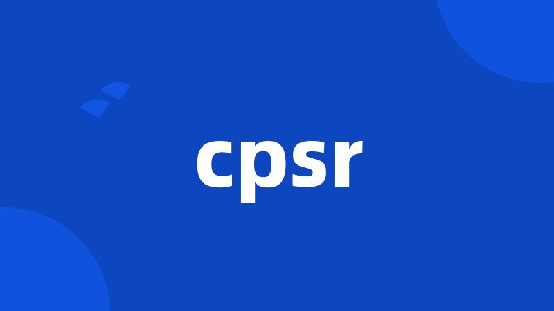 cpsr