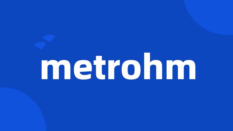 metrohm