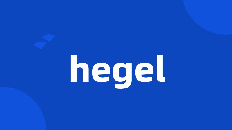 hegel