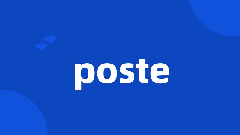 poste