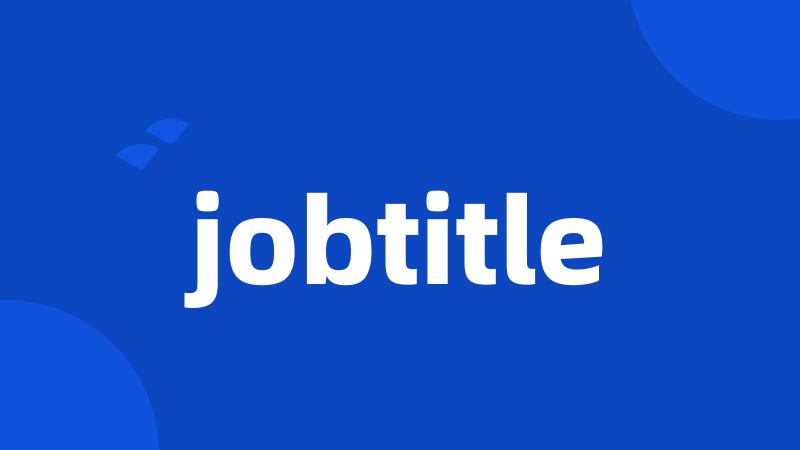 jobtitle