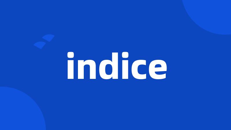 indice