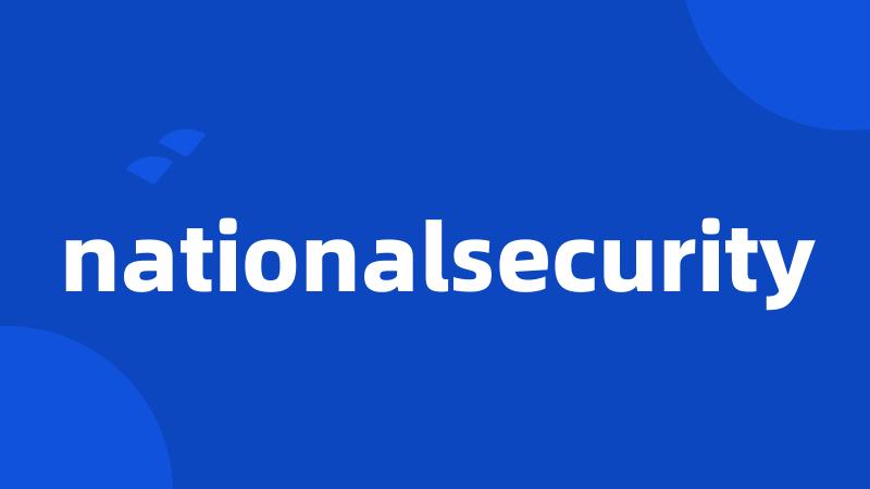 nationalsecurity