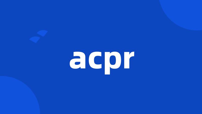 acpr