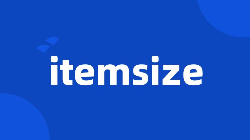 itemsize