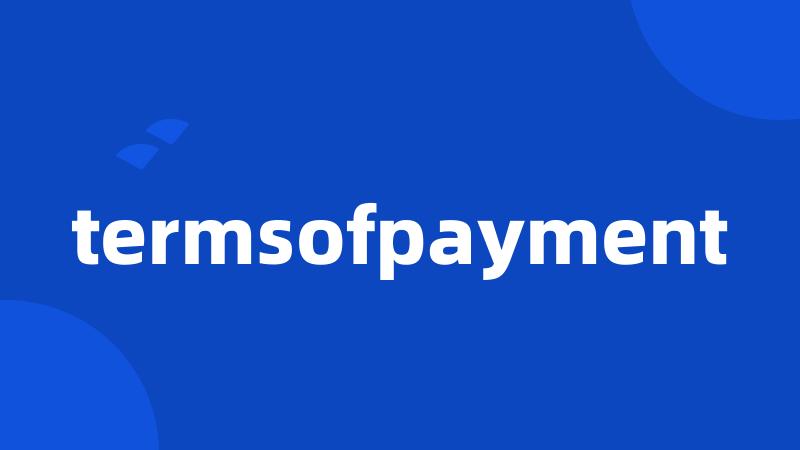 termsofpayment