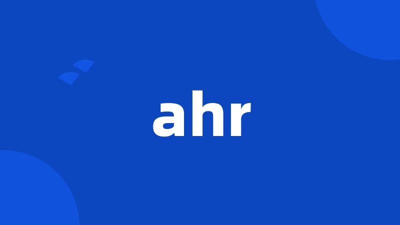 ahr