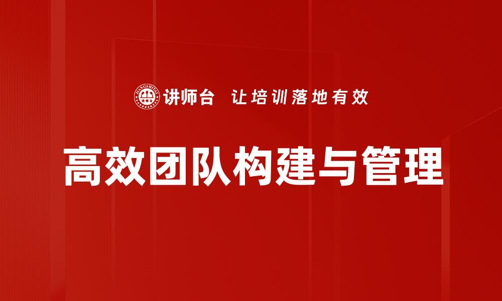 高效团队构建与管理