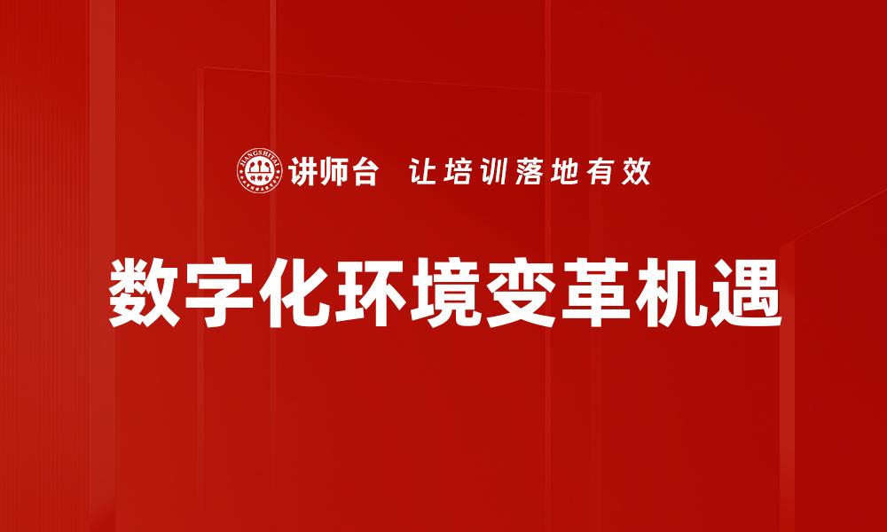 文章数字化环境下的企业转型与创新策略分析的缩略图