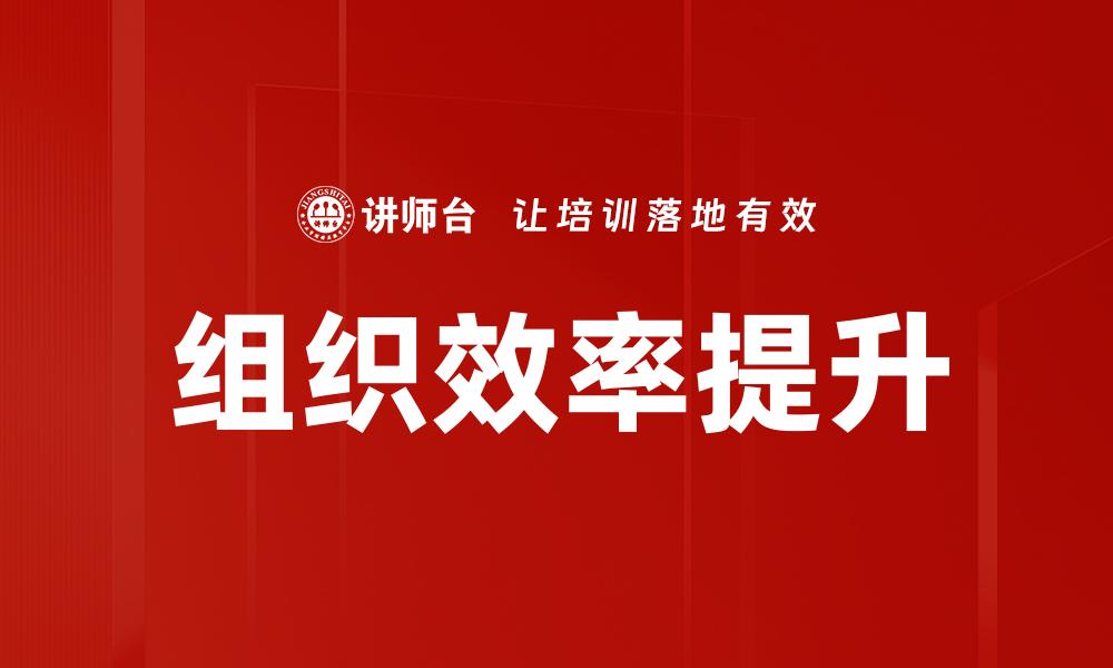 文章提升组织效率的关键策略与实用技巧的缩略图