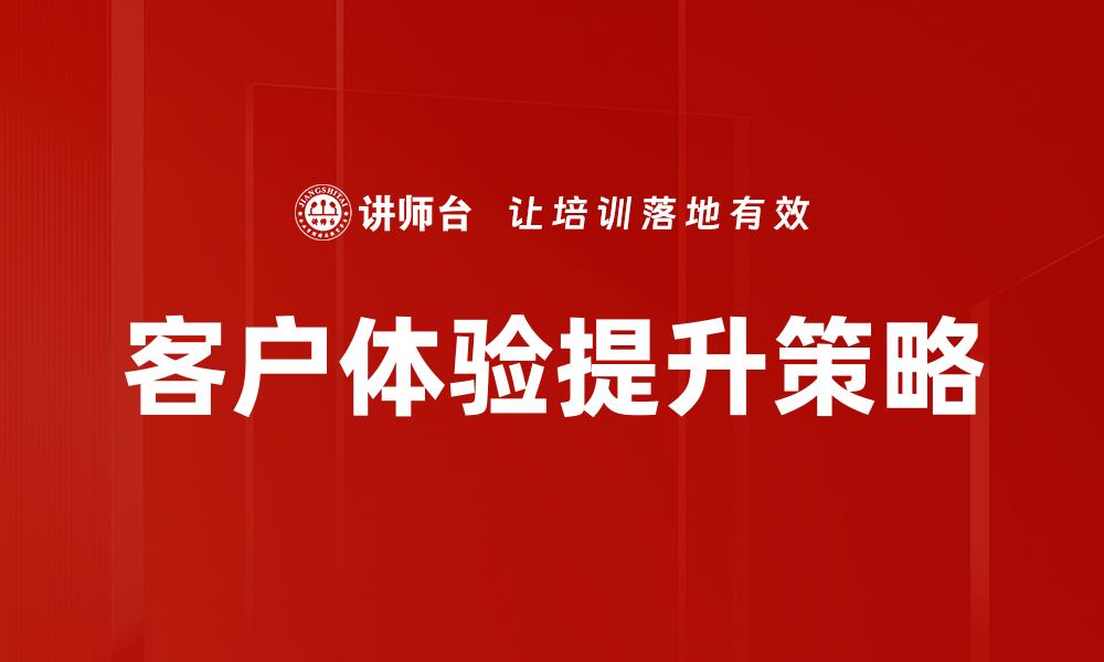 文章提升客户体验的五大策略与实践指南的缩略图