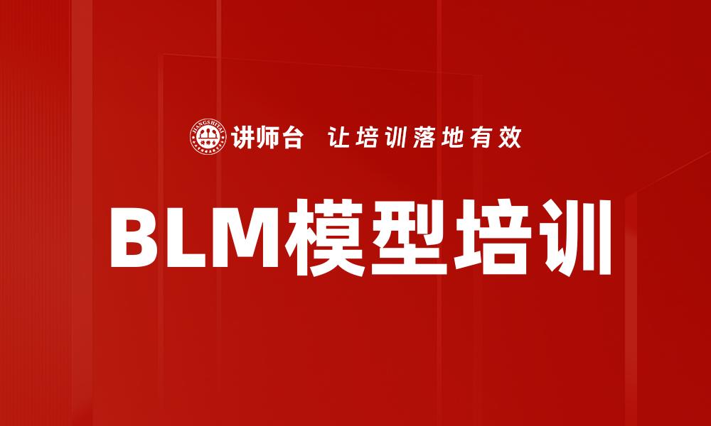 文章BLM模型培训的缩略图