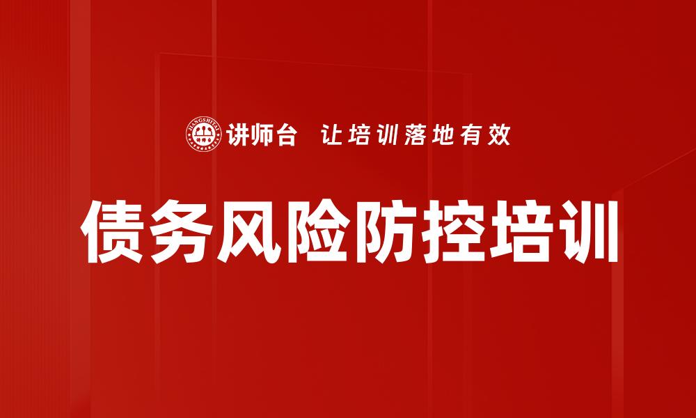 文章债务风险防控培训的缩略图