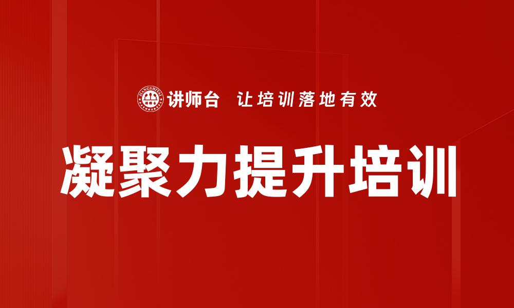 凝聚力提升培训