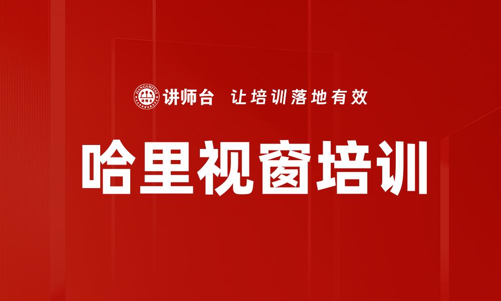 哈里视窗培训