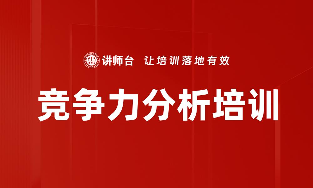 竞争力分析培训
