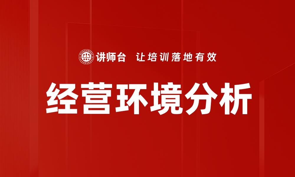 经营环境分析