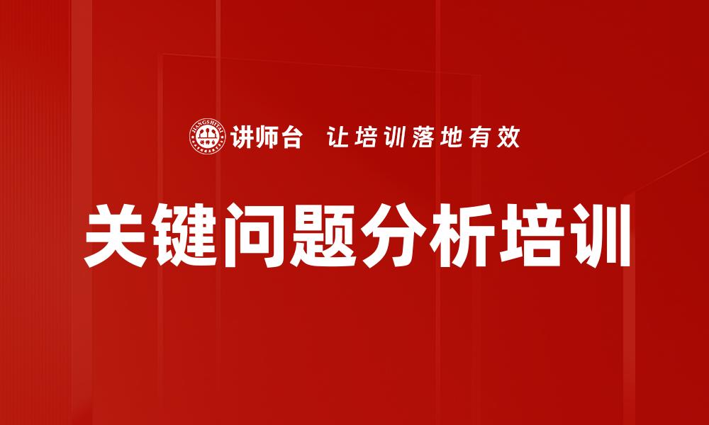 文章关键问题分析培训的缩略图