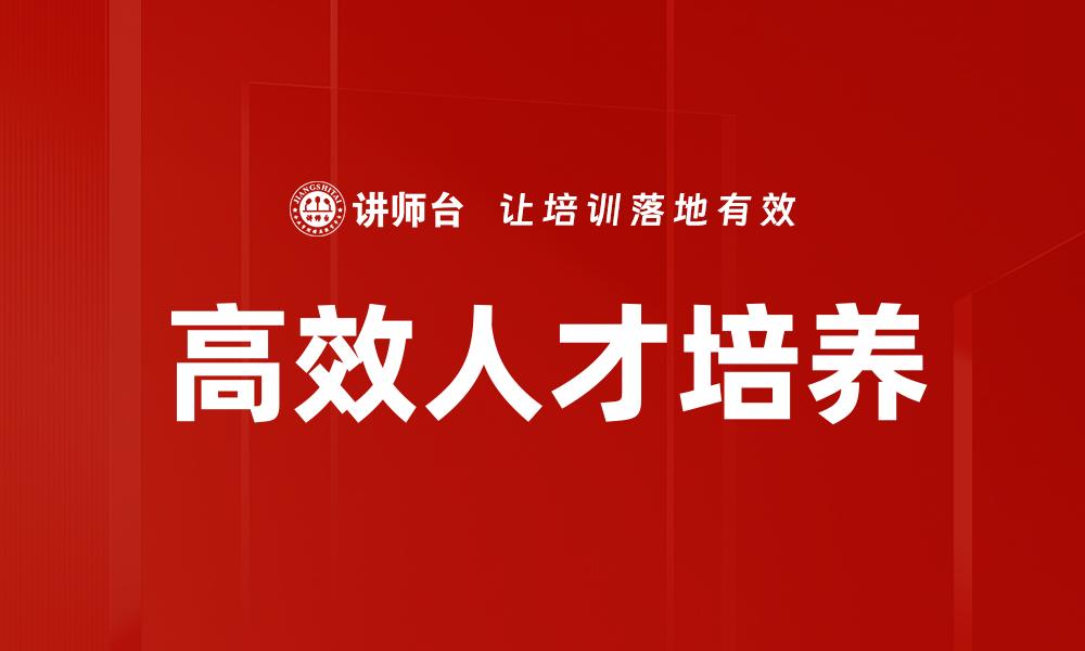 文章高效人才培养的缩略图