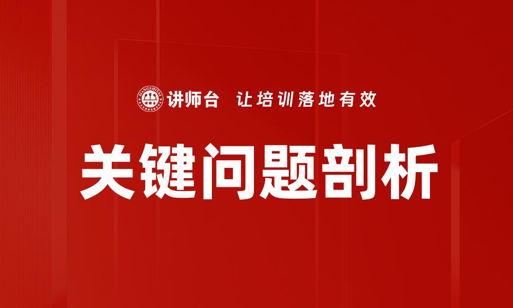 文章关键问题剖析的缩略图