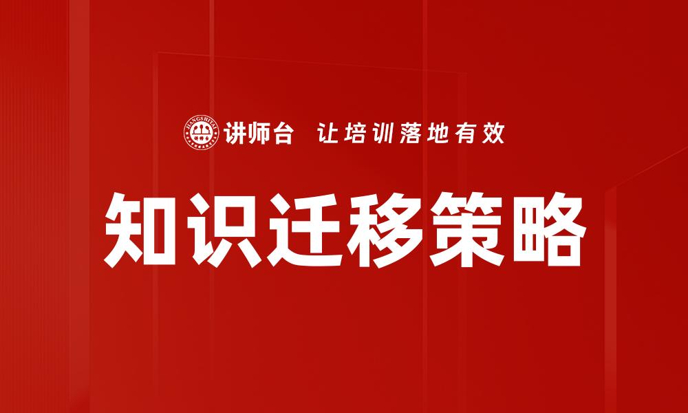 文章知识迁移策略的缩略图