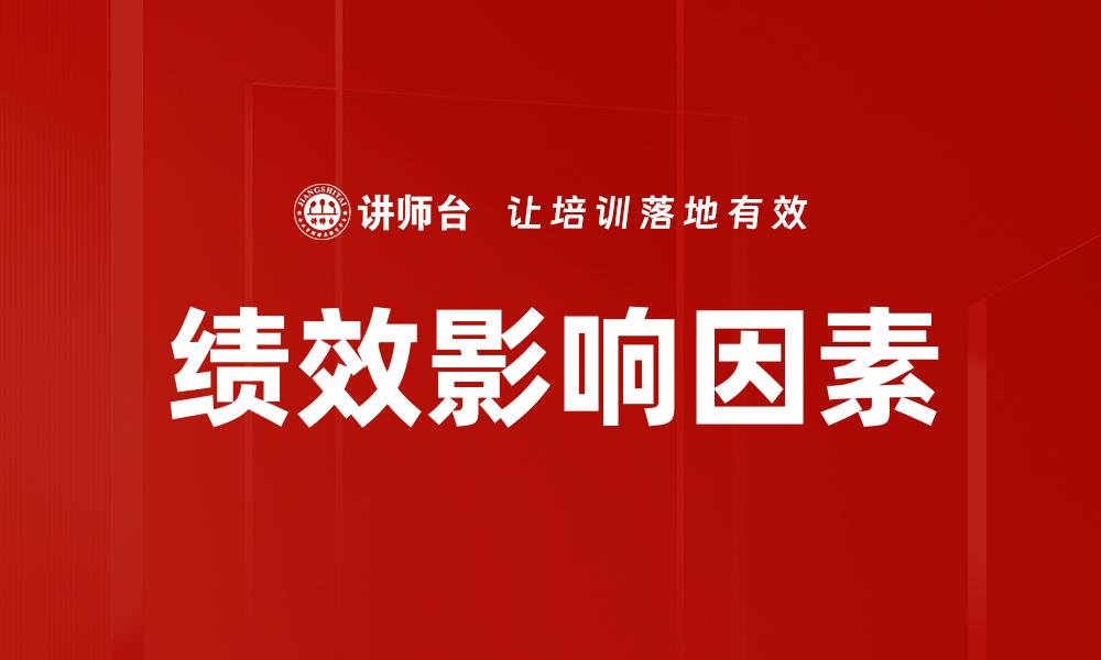 绩效影响因素